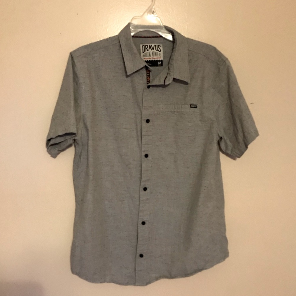Grey Short Sleeve Button Down